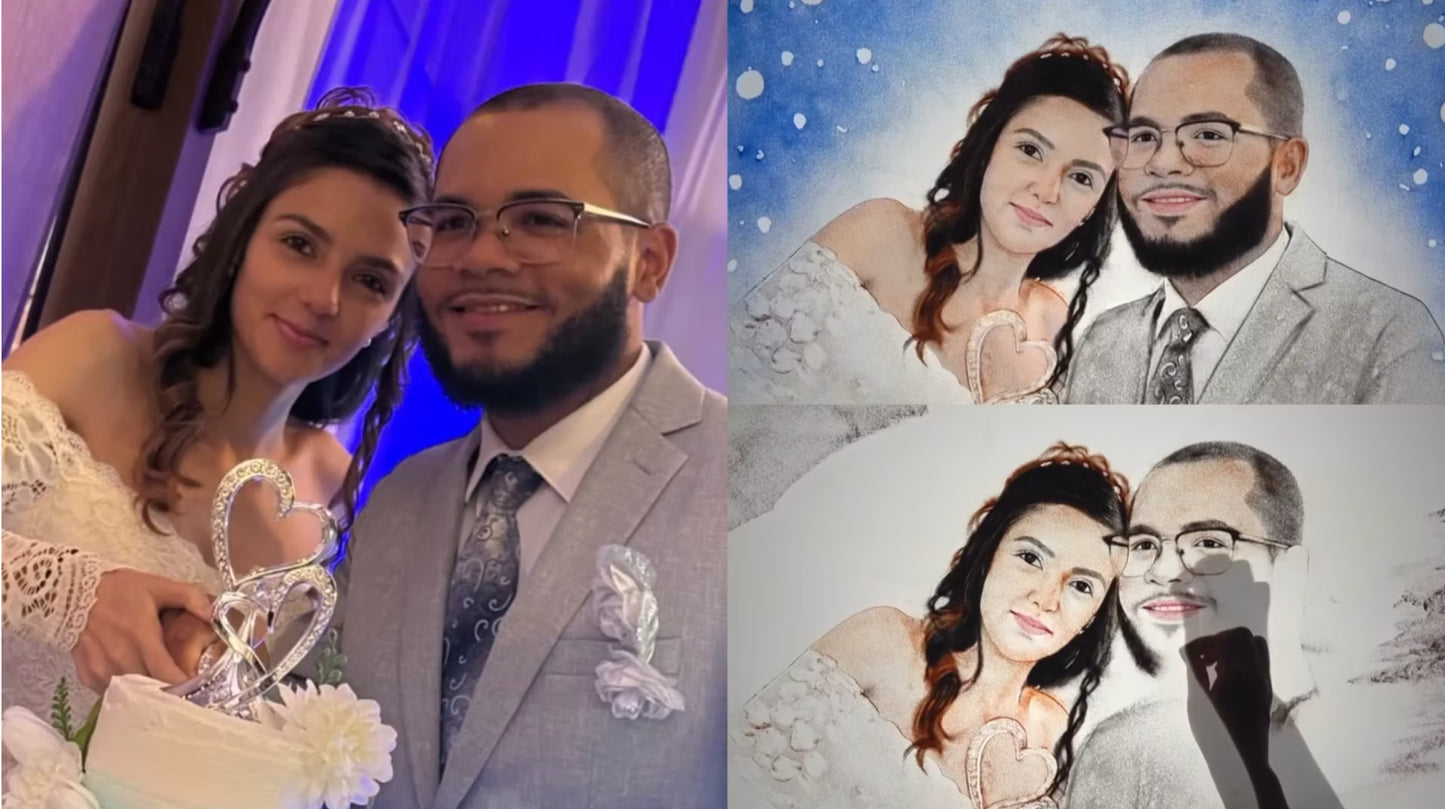 Handmade Custom Portrait Sand Art Video