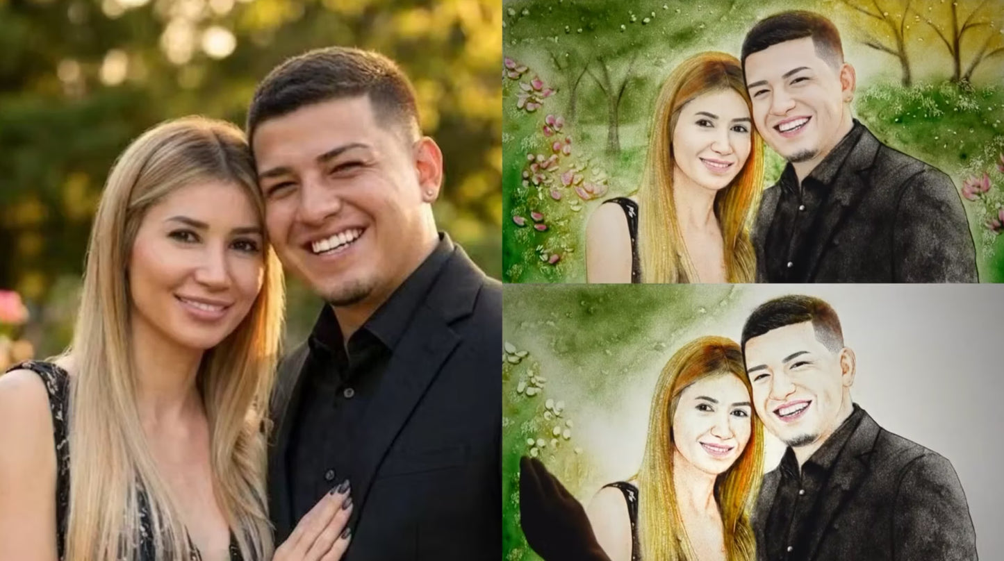 Handmade Custom Portrait Sand Art Video