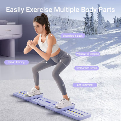 Apus Ski Trainer 3-in-1 Leg Exercise Machine Foldable & Portable Pelvic Muscle Hip Trainer