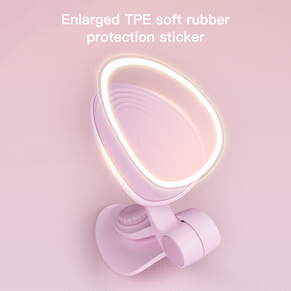 Pink phone ring light with TPE soft rubber protection sticker on a pink background