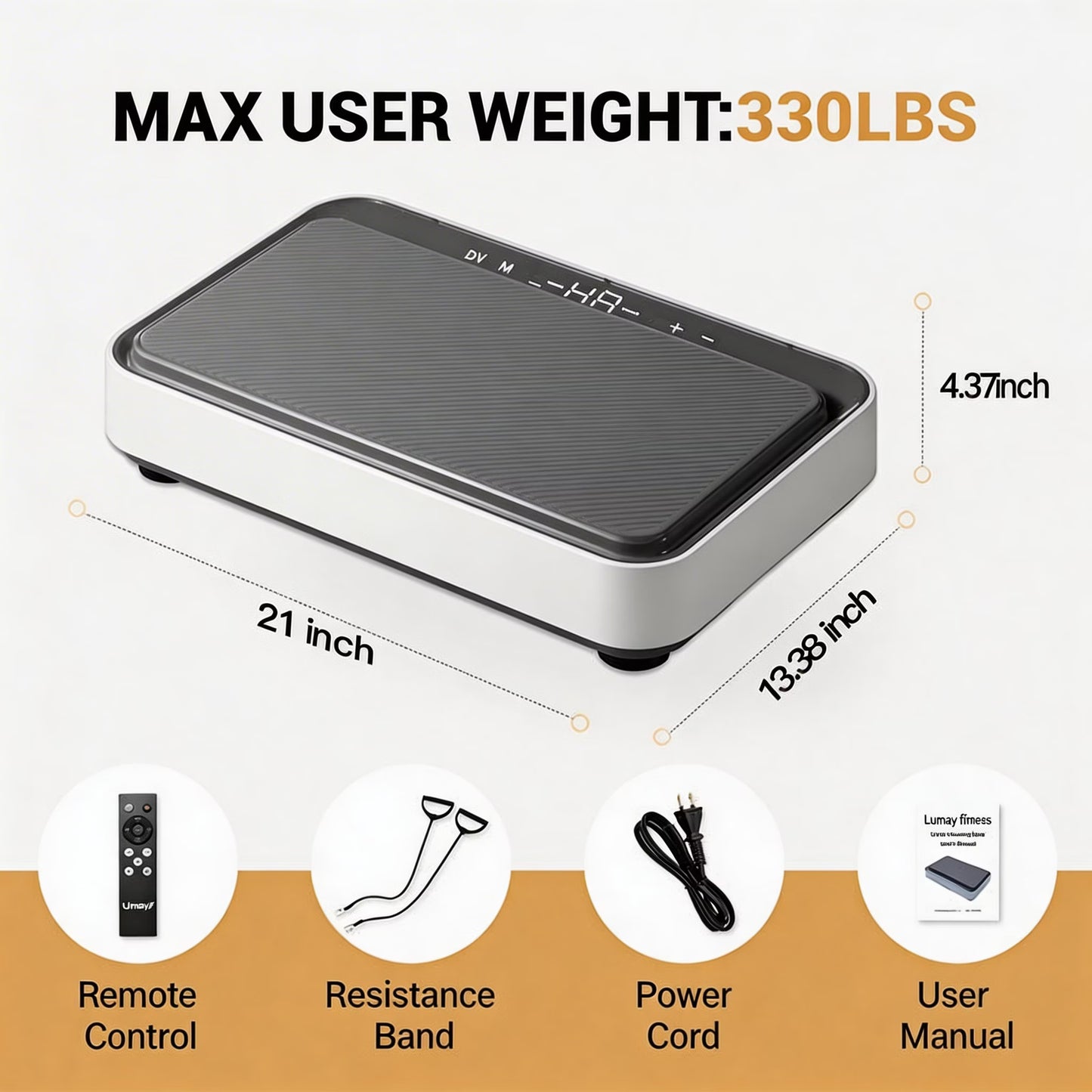 Apus V30 Vibration Plate Exercise Machine with Resistance Bands