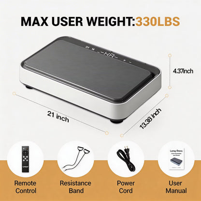Apus V30 Vibration Plate Exercise Machine with Resistance Bands