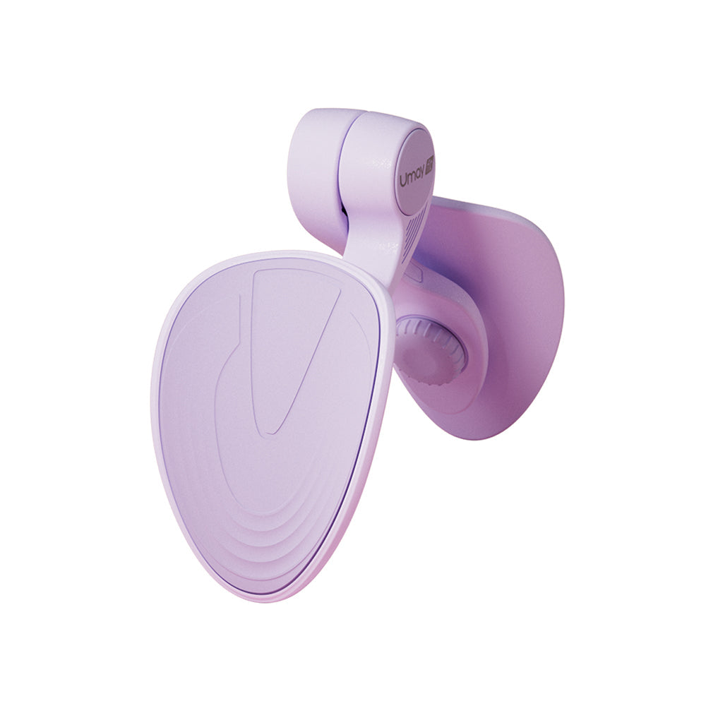 Purple handheld device with a suction cup on a white background