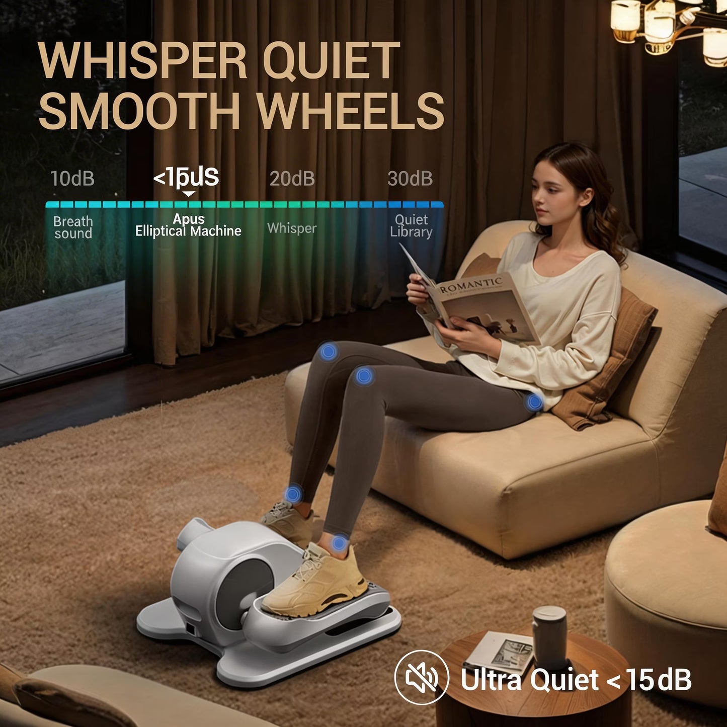 Apus U5 Under Desk Elliptical Trainer