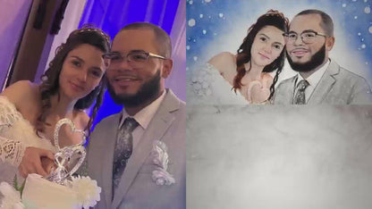 Handmade Custom Portrait Sand Art Video